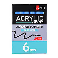 Маркер акриловий SAC-16 темно-синій 2 мм Santi (391045), фото 4