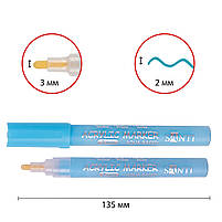 Маркер акриловий SAC-17 блакитний 2 мм Santi (391046), фото 2