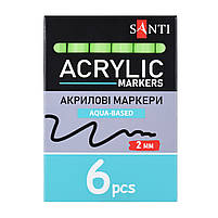 Маркер акриловий SAC-18 салатовий 2 мм Santi (391047), фото 4