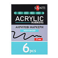 Маркер акриловий SAC-19 зелений 2 мм Santi (391048), фото 4