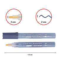 Маркер акриловий SAC-23 сірий 2 мм Santi (391052), фото 2