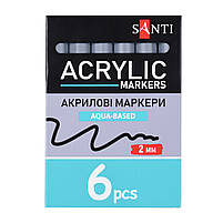 Маркер акриловий SAC-23 сірий 2 мм Santi (391052), фото 4