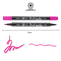 Маркер акварельний Brush Marker SWB-08 фуксія двосторонній Santi (391064), фото 2