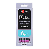 Маркер акварельний Brush Marker SWB-09 фіолетовий двосторонній Santi (391065), фото 4