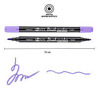 Маркер акварельний Brush Marker SWB-12 фіалковий двосторонній Santi (391068), фото 2