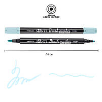 Маркер акварельний Brush Marker SWB-14 блакитний двосторонній Santi (391070), фото 2