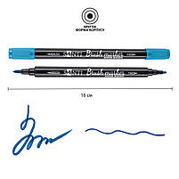 Маркер акварельний Brush Marker SWB-16 синій двосторонній Santi (391072), фото 2