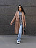 Зимове жіноче пальто бежевого кольору 40, 42, 44, 46, 48, 50 жіноче зимове пальто з кашеміру, фото 5