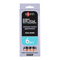 Маркер акварельний Brush Marker SWB-27 теракотовий двосторонній Santi (391083), фото 4