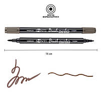 Маркер акварельний Brush Marker SWB-31 сіро-коричневий двосторонній Santi (391087), фото 2