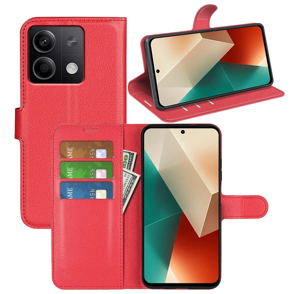 Чохол-книжка Litchie Wallet для Xiaomi Redmi Note 13 5G Red, фото 1