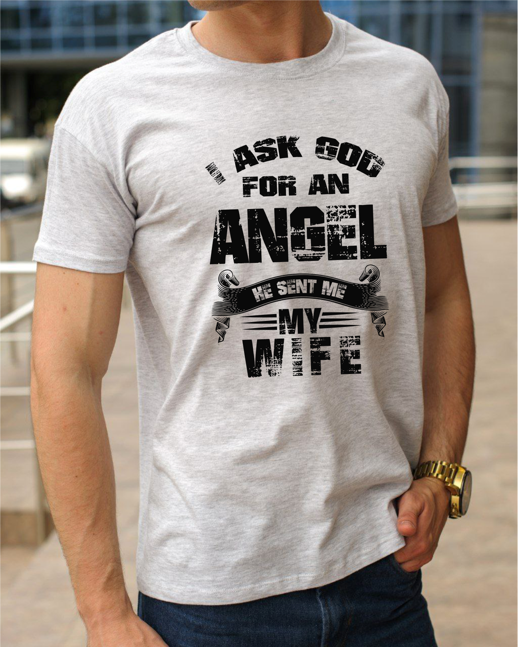 Трендові православні футболки з релігійною символікою I ask god (Я прошу Бога), розмір S, фото 1