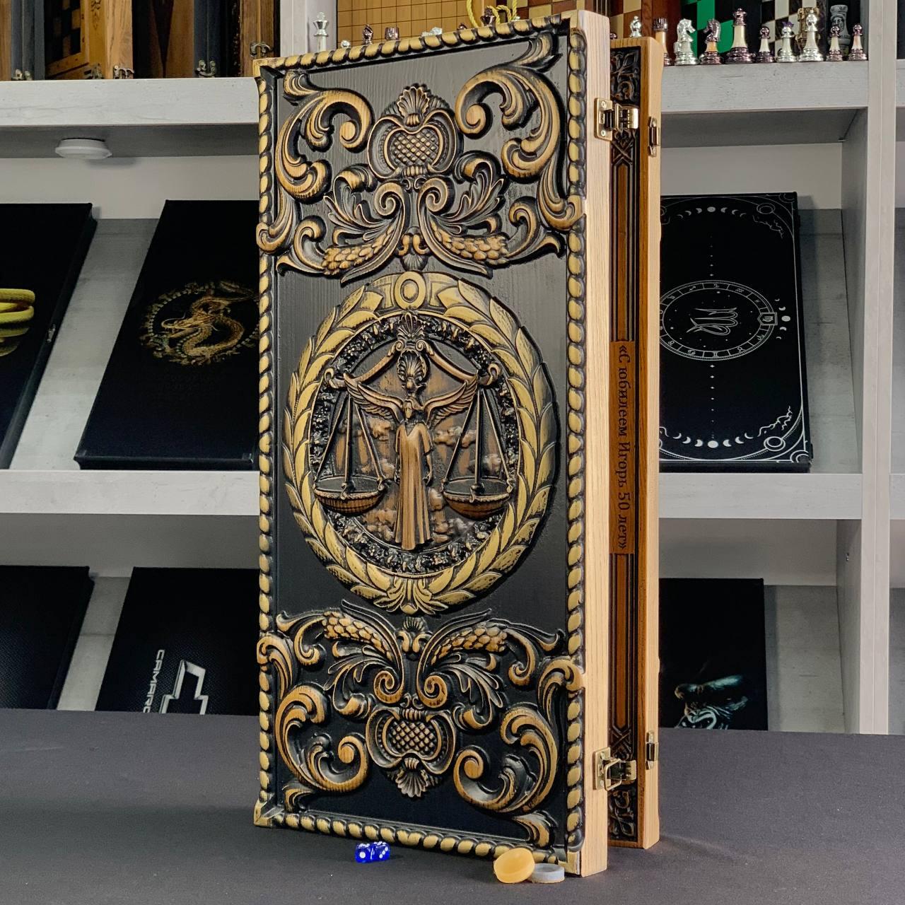 Нарди дерев'яні ручної роботи Терези 64×32 см, фото 1