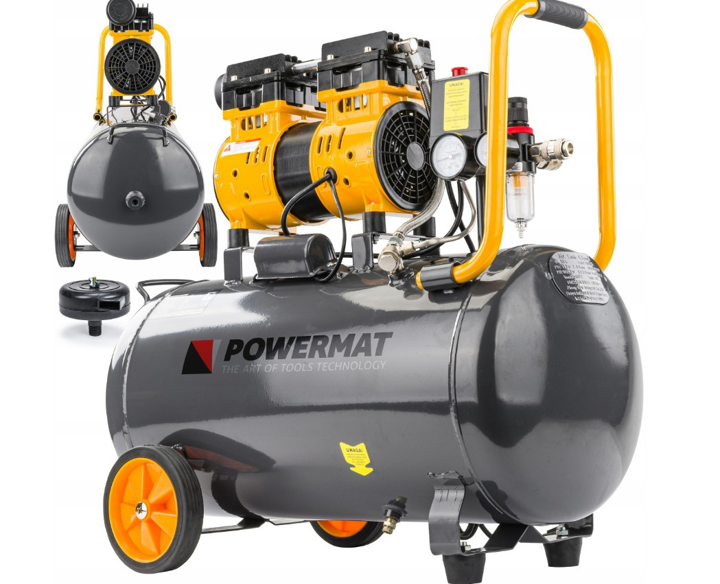 Компресор повітряний безмасляний 24 літри 8 бар Powermat PM1385