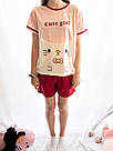 Підліткова дитяча піжама для дівчат футболка і шорти Кітті, фото 2