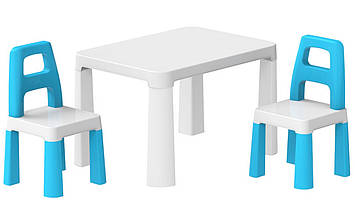 Дитячий стіл і два стільчики Технок (ТЕХ-15400), пластиковий. Блакитний, фото 2