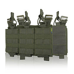 Передня панель для плитоноски з 3 підсумками під магазин Хакі