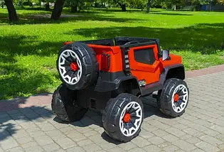 Електромобіль джип Mercedes (4 мотори по 25W, 12V10AH, музика, світло, пульт 2,4G) Bambi M 5912EBLR-3 Червоний, фото 4