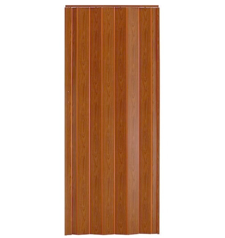 Двері гармошка під різні розміри. Двері ПВХ, фруктове дерево 82х203см матові. Міжкімнатні двері гармошка, фото 1