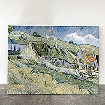 Картина на полотні "Вінсент ван Гог, Халупки, Vincent van Gogh, Thatched Cottages", 45×60см, фото 3