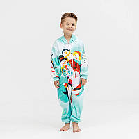 Кигуруми детский пижама плюшевый велюр Рождественские пингвины на рост 116 см