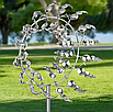 Вуличний декор для саду з металу декоративні вітряні млини, висота 94см, фото 5
