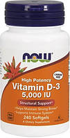 Вітамін Д 5000 NOW Vitamin D-3 5000 IU 240 гел капс