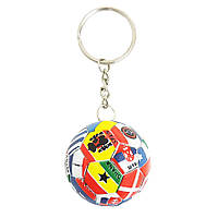 Брелок 9х4 см, "Футбольний м'яч - прапори", Арт.57017