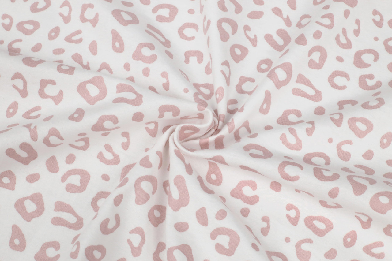 Фланель Лео пудрово-рожевий на білому