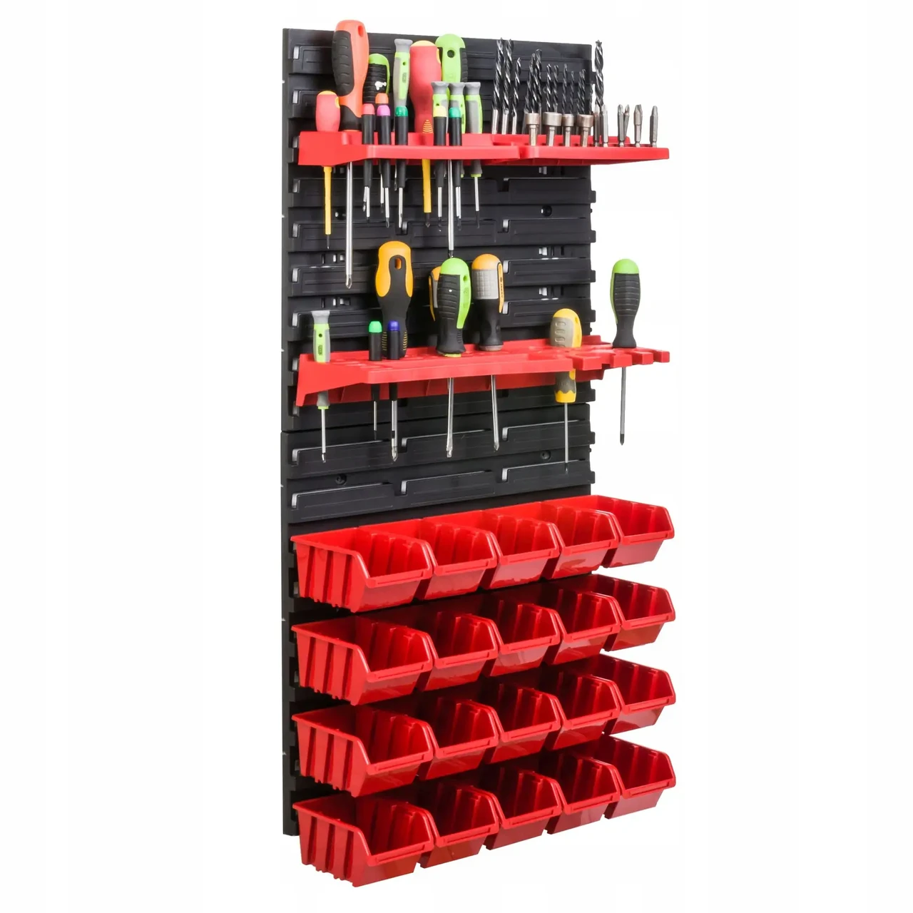 Настінна панель для інструментів органайзер 39х78см 20 контейнерів, фото 1