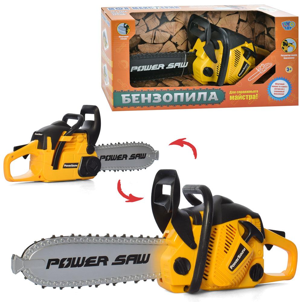 Дитяча ігрова бензопила з рухомим ланцюгом Power Saw М 5504 (звукові ефекти)