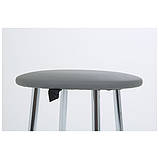 Табурет Таллі хром Кожзам сірий, фото 2