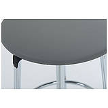 Табурет Таллі хром Кожзам сірий, фото 3