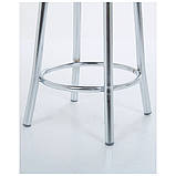 Табурет Таллі хром Кожзам сірий, фото 4