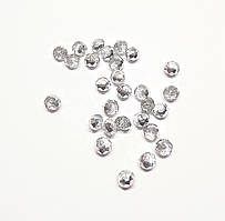 Намистини скло Finding Рондель граненка Дзеркальний темний 2 мм