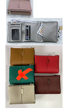 Гаманець жіночий прямокутний 13*9 см на блискавці в різних кольорах зі штучної шкіри Vi