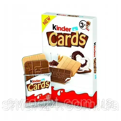 Молочний шоколад Kinder Cards  76.8 гф