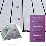 Покриття вінілове самоклеюче 3D рейки білий графіт 600*3000*2,8мм (D) SW-00002208, фото 2