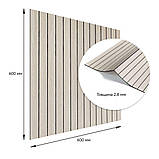 Покриття вінілове самоклеюче 3D рейки дуб перлинний пісок 600*600*2,8мм (D) SW-00002200, фото 3