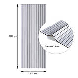 Покриття вінілове самоклеюче 3D рейки білий графіт 600*3000*2,8мм (D) SW-00002208, фото 3