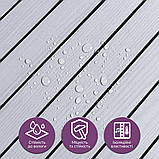 Покриття вінілове самоклеюче 3D рейки білий графіт 600*3000*2,8мм (D) SW-00002208, фото 4