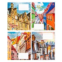 Зошит (А5, 96 аркушів у клітинку) "Європейські міста", Поліграфіст 910