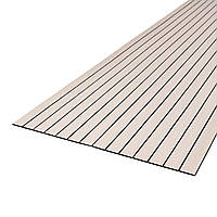 Покриття вінілове самоклеюче 3D рейки ясен кремовий 600*3000*2,8мм (D) SW-00002214