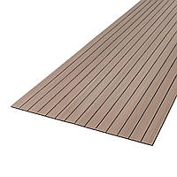 Покриття вінілове самоклеюче 3D рейки тік горіховий 600*3000*2,8мм (D) SW-00002217