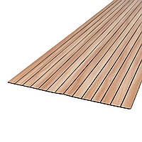 Покриття вінілове самоклеюче 3D рейки тік золотистий 600*3000*2,8мм (D) SW-00002218