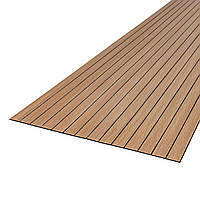 Покриття вінілове самоклеюче 3D рейки теплий бурштин 600*3000*2,8мм (D) SW-00002220