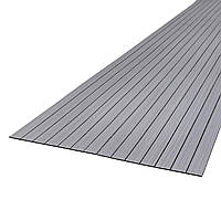 Покриття вінілове самоклеюче 3D рейки тік сивий 600*3000*2,8мм (D) SW-00002221
