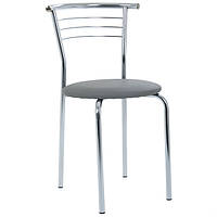 Стілець Маркос хром Кожзам сірий
