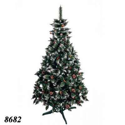 Ялинка штучна з шишками та червоною калиною 1.8 м