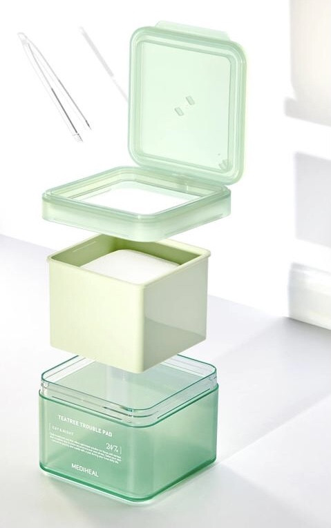 Тонер-педи серветки для проблемної шкіри Mediheal Teatree Trouble Pad (запасний блок 100 шт.)